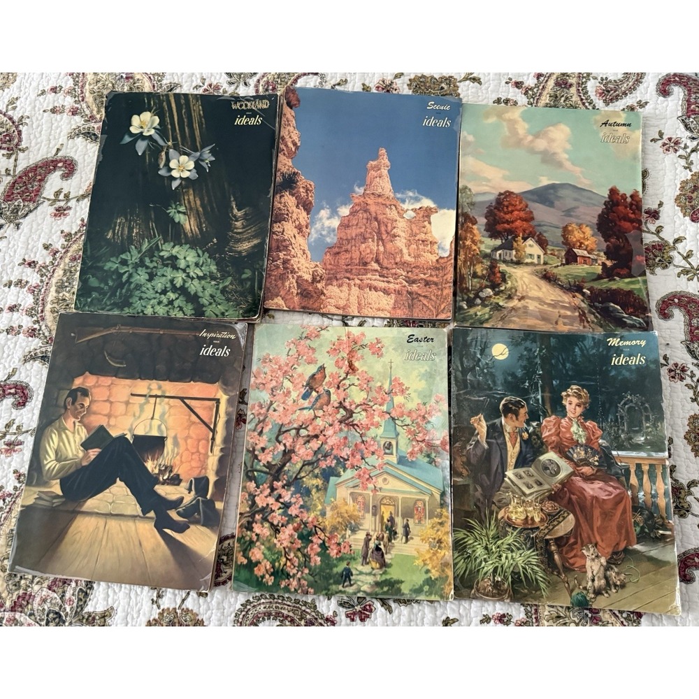 6 Ideals Magazine 50's Memory Scenic Inspiration Woodland Easter Autumn Ephemera